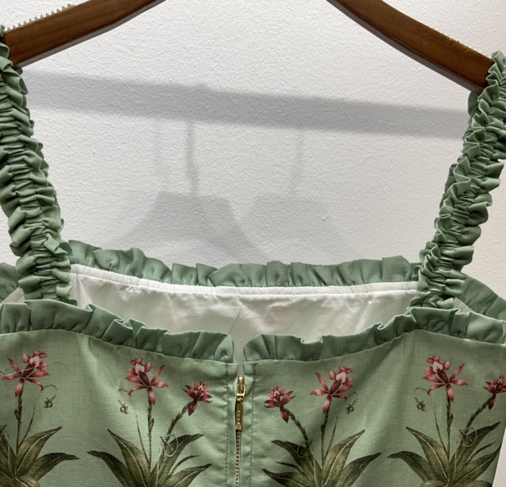 Agua by Agua Bendita Mint Green Floral Mini Dress - Picture 12 of 16